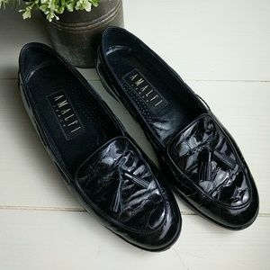 Amalfi | Black Leather Tassel Loafers